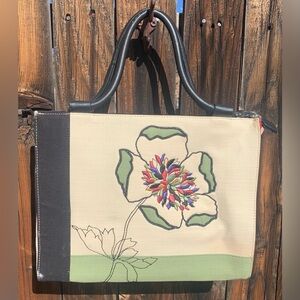 Talbots Floral embroidered purse